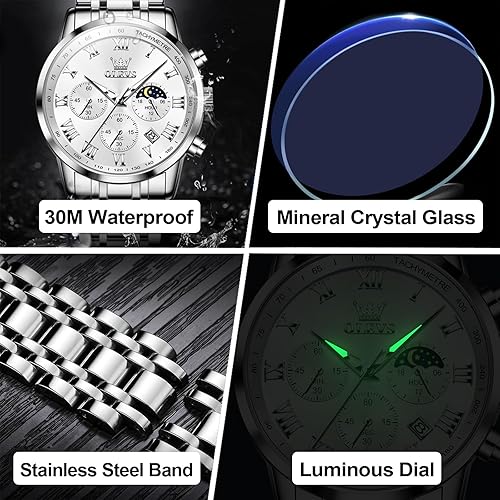 Mens Stainless Steel Chronograph Watch