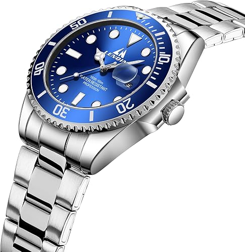 Mens Watches Stainless Steel Waterproof Analog Quartz Watch